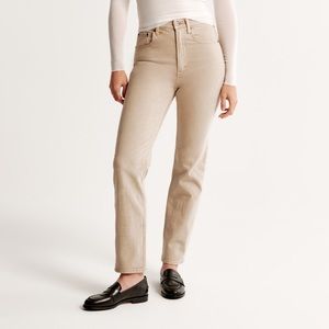 A&F Ultra High Rise Ankle Straight Jeans